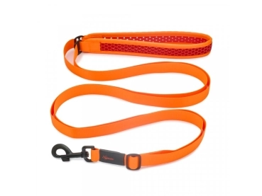 SOFTY Leine | Länge: 175-300cm | Breite: 2,8cm | Farbe: orange/rot